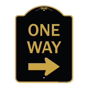 One Way Sign (Right Arrow)