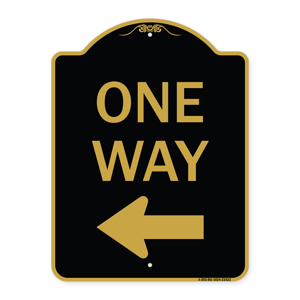 One Way Sign (Left Arrow)
