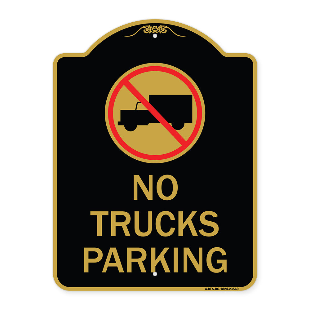 No Truck Sign No Truck Parking (With Symbol)