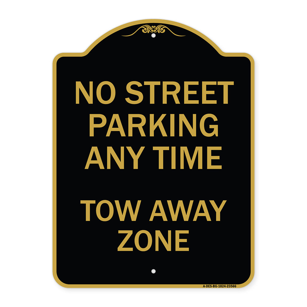 No Street Parking Anytime Tow Away Zone