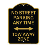 No Street Parking Anytime Tow Away Zone (With Bidirectional Arrow)