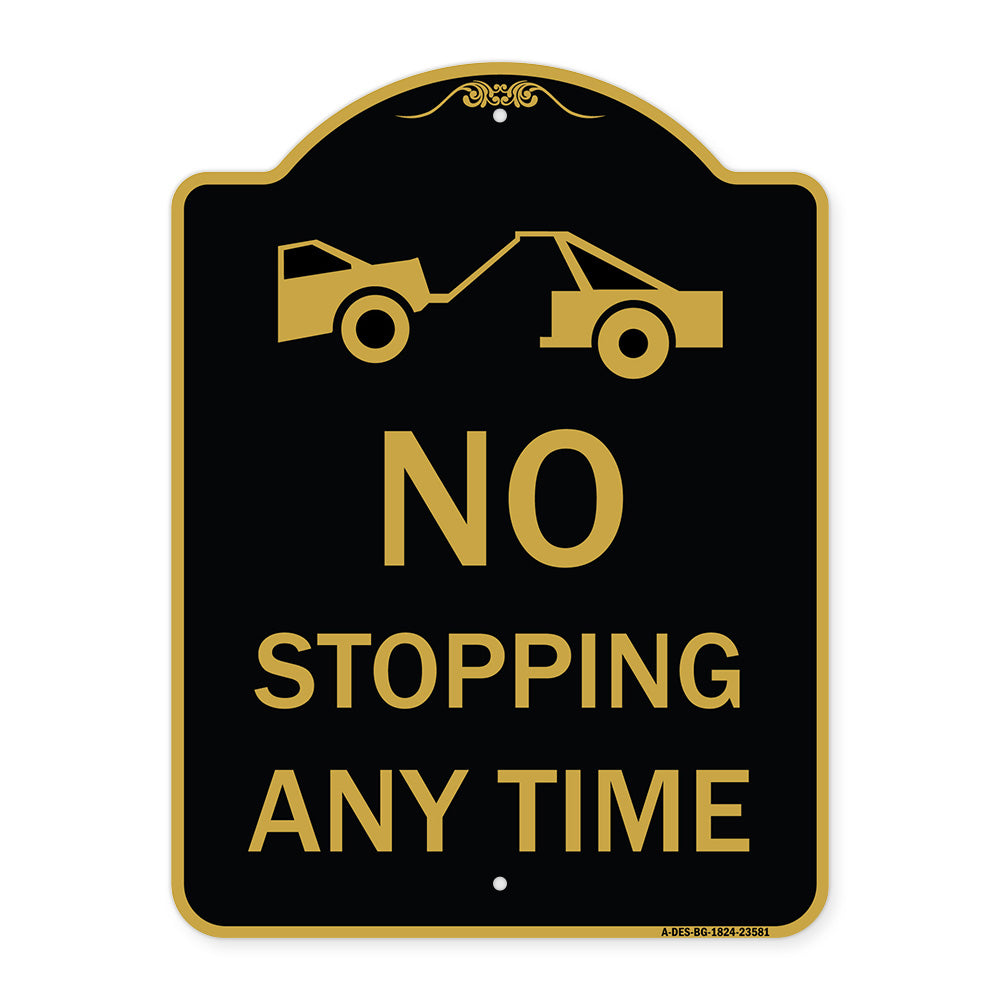 No Stopping Anytime with Tow Away Graphic