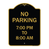 No Parking 7-00 Pm to 8-00 Am