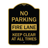 No Parking Fire Lane Keep Clear at All Times