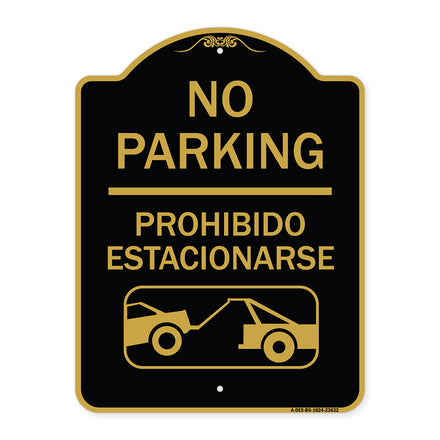 No Parking - Prohibido Estacionarse (With Car Tow Graphic