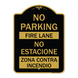 No Parking - Fire Lane - No Estacione Zona Contra Incendio