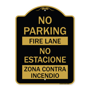 No Parking - Fire Lane - No Estacione Zona Contra Incendio