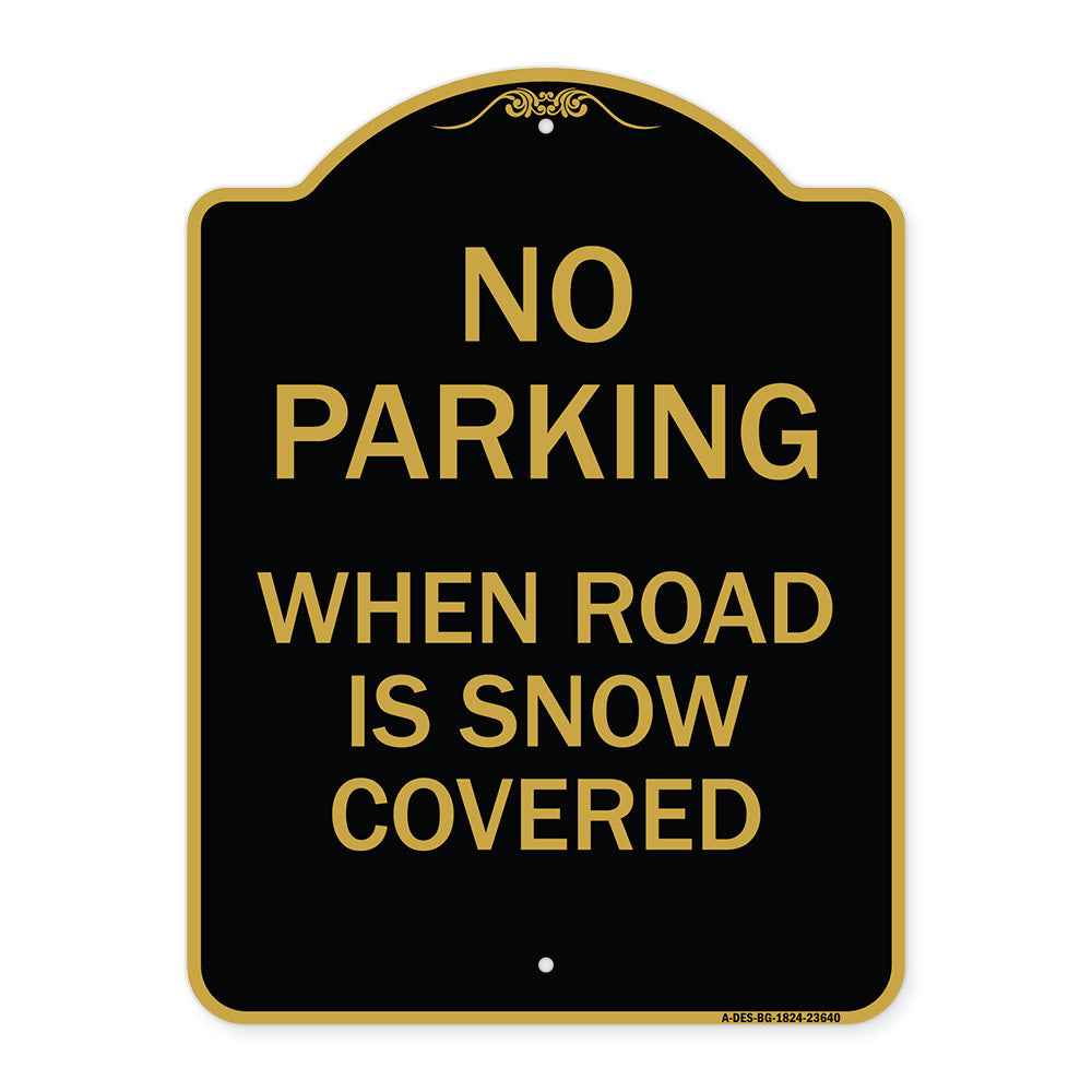 No Parking When Road Is Snow Covered