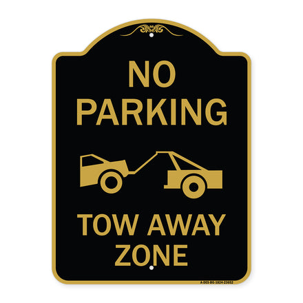 No Parking Tow Away Zone (Tow Truck Symbol)