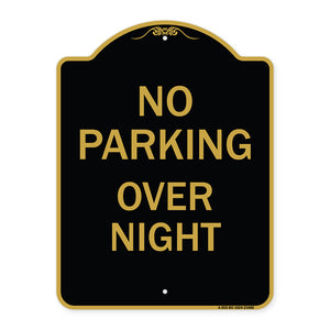 No Parking Overnight Parking Sign