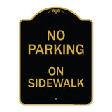 No Parking on Sidewalk Parking Sign