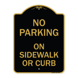 No Parking on Sidewalk or Curb