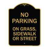 No Parking on Grass Sidewalk or Street