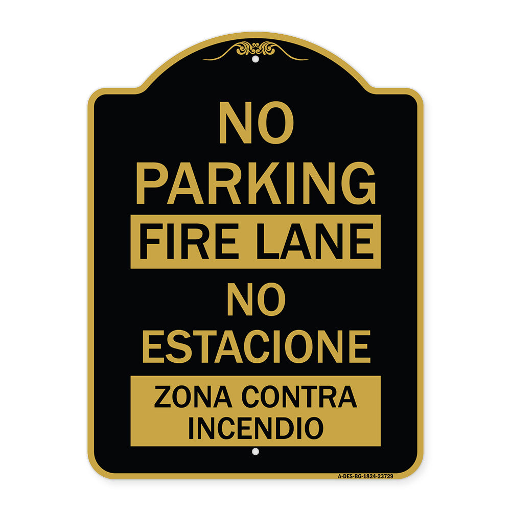 No Parking Fire Lane - No Estacione Zona Contra Incendio