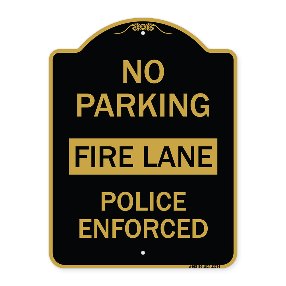 No Parking Fire Lane Police Enforced
