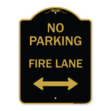 No Parking Fire Lane (With Bidirectional Arrow)