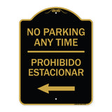 No Parking Anytime Prohibido Estacionar (With Left Arrow)