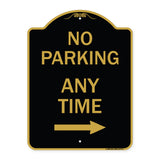 No Parking Anytime with Right Arrow