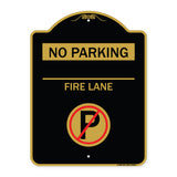 No Parking - Fire Lane (With No Parking Symbol)
