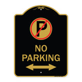 No Parking (No Parking Symbol and Arrow Pointing Left and Right)