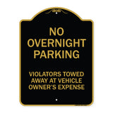 No Overnight Parking Violators Towed Away at Vehicle Owner's Expense