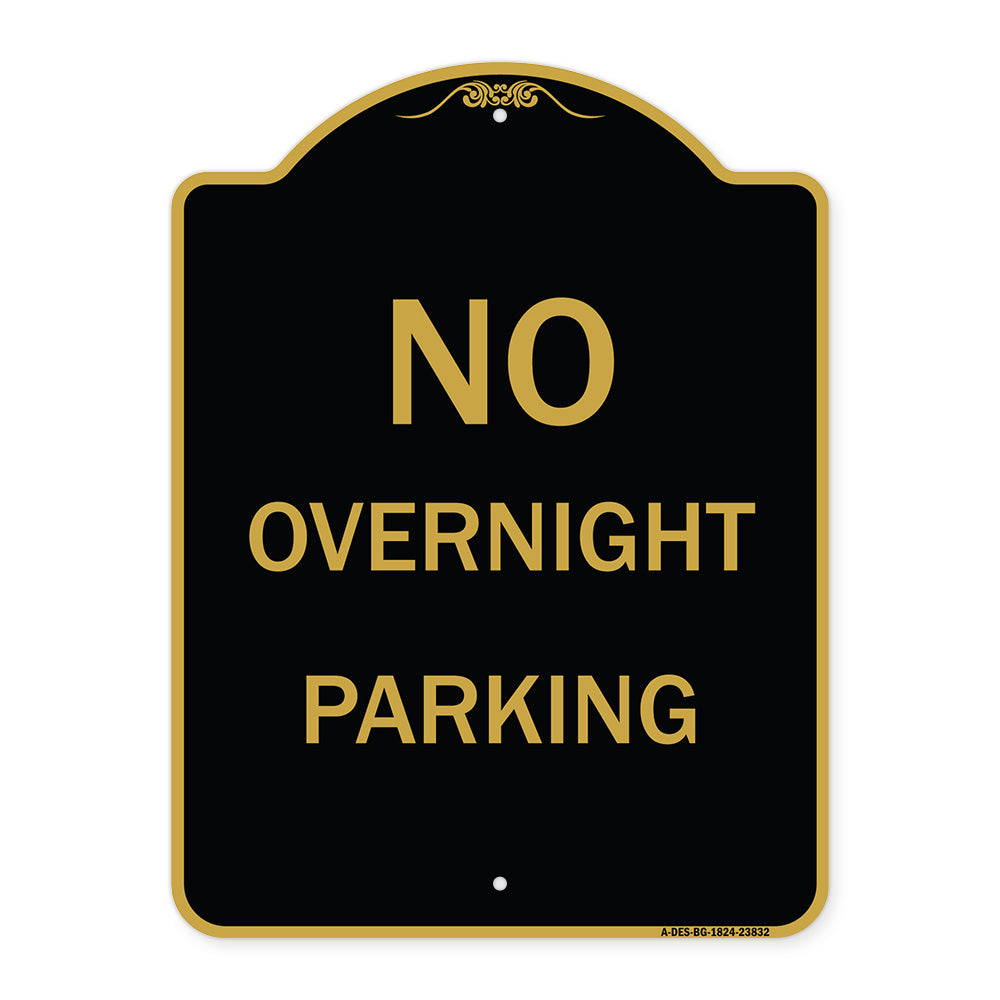No Overnight Parking Sign