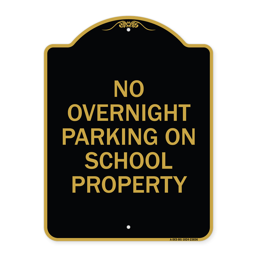 No Overnight Parking on School Property