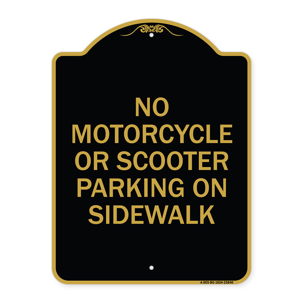 No Motorcycle or Scooter Parking on Sidewalk