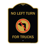No Left Turn for Trucks with Graphic