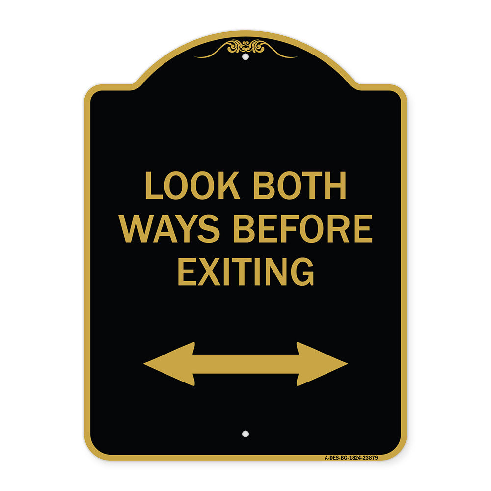 Look Both Ways Before Exiting (With Bidirectional Arrow)