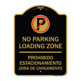 Loading Zone - Prohibido Estacionamiento Zona De Cargamento (With No Parking Symbol)