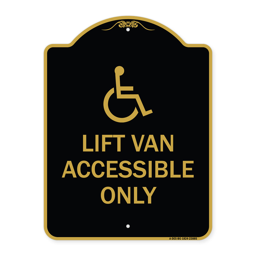 Lift Van Accessible Only (With Updated Isa Symbol)