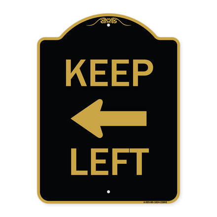 Keep Left Sign (Left Arrow)