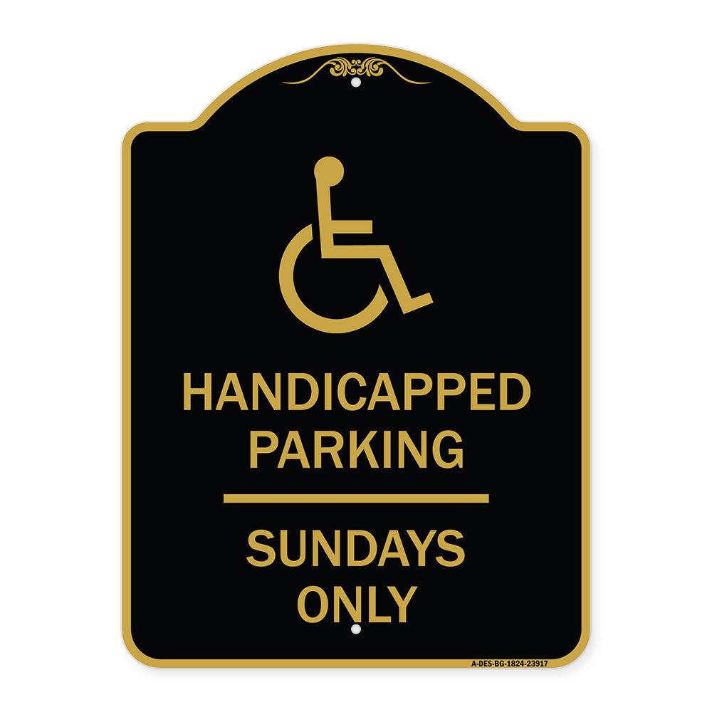 Handicapped Parking - Sundays Only (With Graphic)