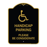 Handicap Parking - Please Be Considerate (With Handicap Symbol)