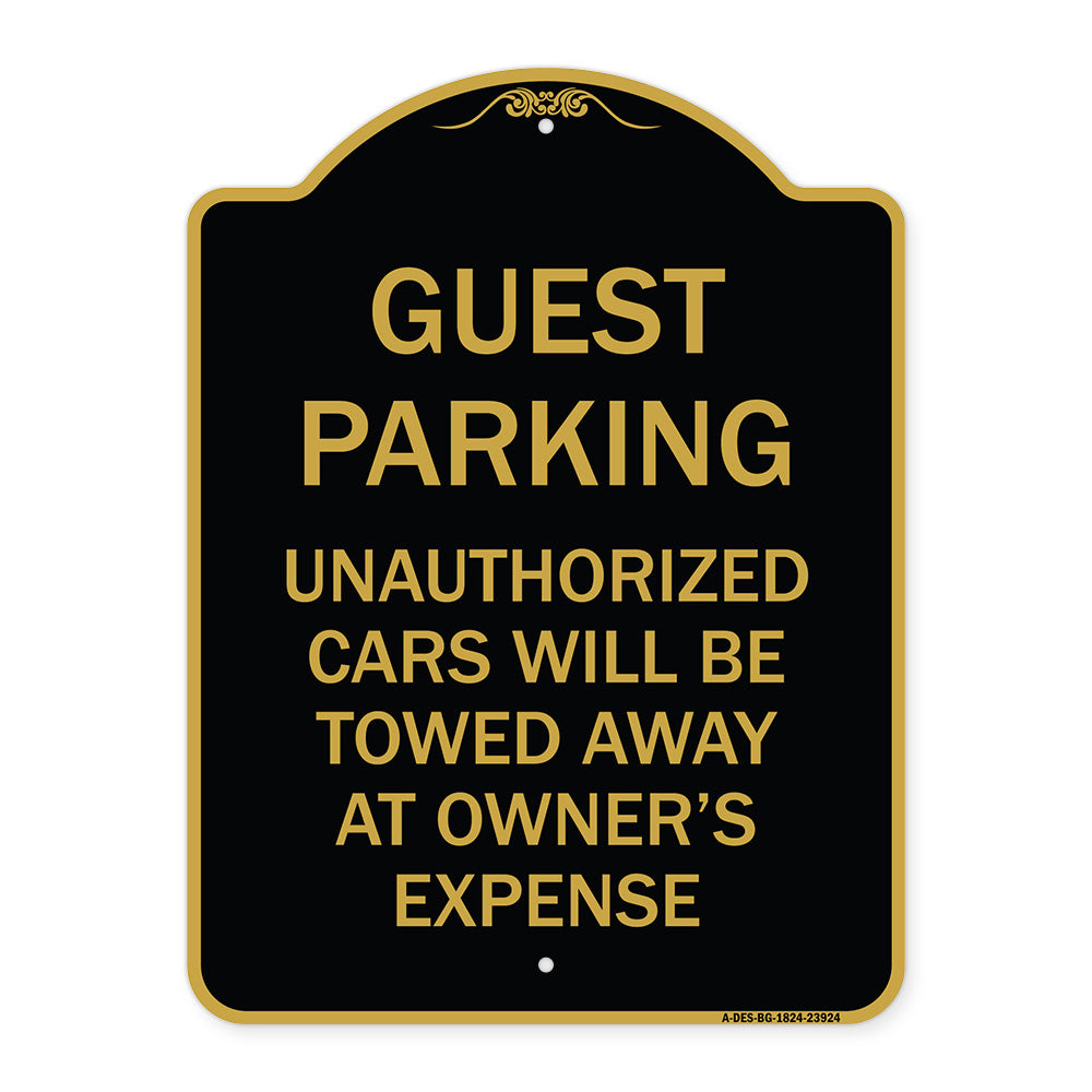 Guest Parking Unauthorized Cars Will Be Towed Away at Owner's Expense