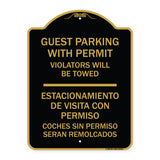 Guest Parking with Permit Violators Will Be Towed - Estacionamento De Visita Con Permiso Coches Sin Permiso Seran Remolcados