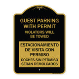 Guest Parking with Permit Violators Will Be Towed Estacionamento De Visita Con Permiso Coches Sin Permiso Seran Remolcadoa