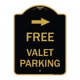 Free Valet Parking with Right Arrow