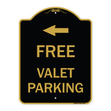 Free Valet Parking with Left Arrow