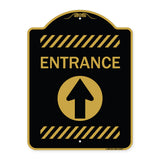 Flex Post Entrance with Straight Ahead Arrow Decal Only for Flex Paddle