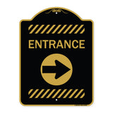 Flex Post Entrance with Right Arrow Decal Only for Flex Paddle