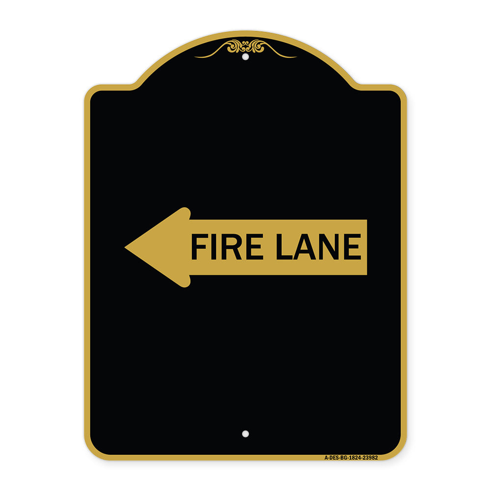 Fire Lane Left Arrow
