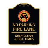 Fire Lane Keep Clear at All Times with Graphic