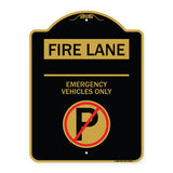 Fire Lane - Emergency Vehicles Only (With No Parking Symbol