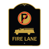 Fire Lane (With No Parking Symbol & Graphic)