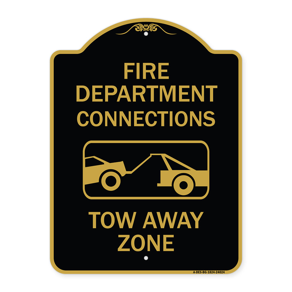 Fire Department Connection Tow Away Zone (With Graphic)