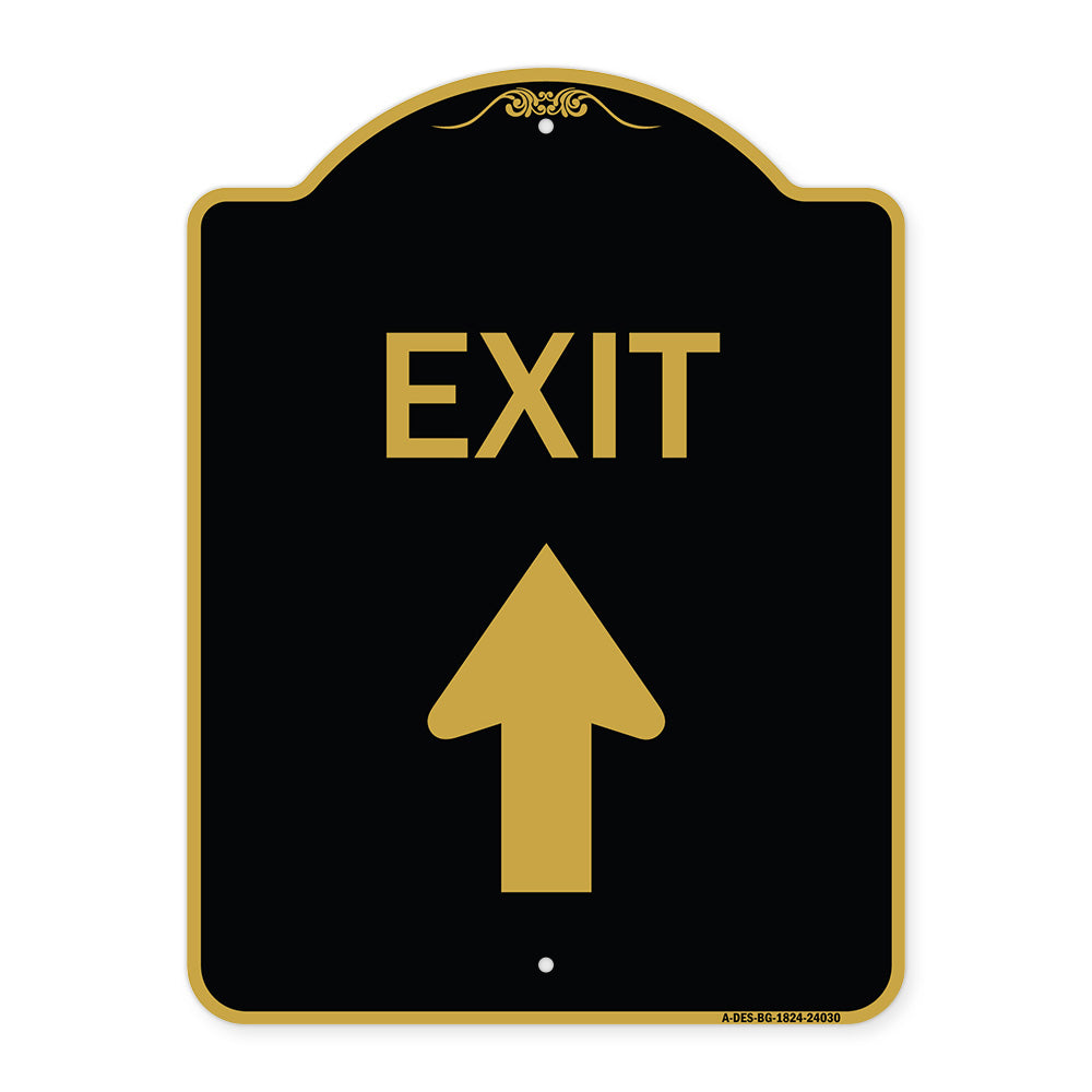 Exit Sign Exit with Up Arrow