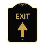 Exit Sign Exit with Up Arrow