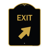 Exit Sign Exit with Right Arrow